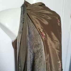 Vintage Magic Wrap Silk Dress Skirt SARI Kariza OSFA Multi-wear Free Size Dress